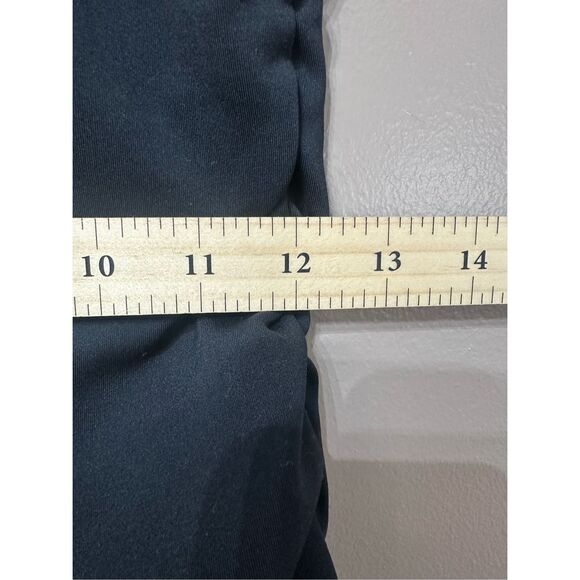 NWOT Rachel Parcell Ruched Classic Bodycon Black Midi Dress Women's Medium - Picture 10 of 11